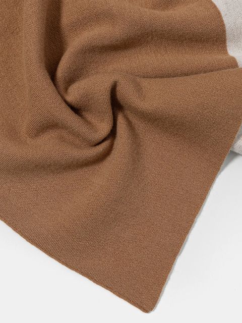 Pinko szalik z dodatkiem wełny damski kolor brązowy wzorzysty 105988 A2Z5