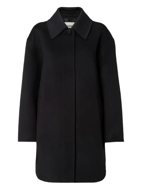 FENDI polo-collar coat - Black - zdjęcie produktu nr 1