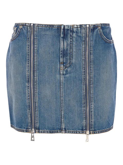 Jean Paul Gaultier zip-detail denim mini skirt - Blue - zdjęcie produktu nr 1