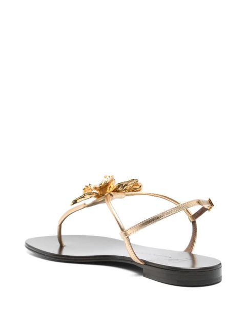 Giuseppe Zanotti Orchid flat sandals - Gold