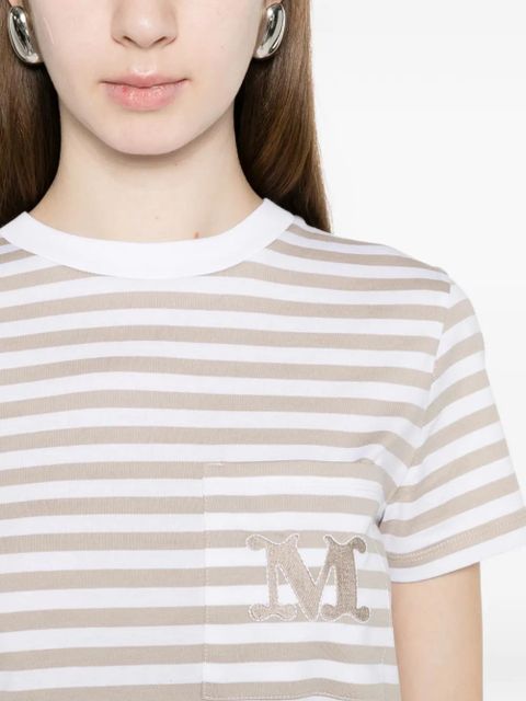Max Mara Moboli striped pocket T-shirt - White