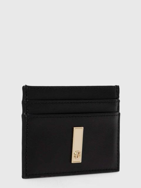 BOSS etui na karty skórzane kolor czarny 50523660