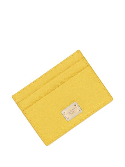 Dolce & Gabbana Dauphine logo-plaque cardholder - Yellow