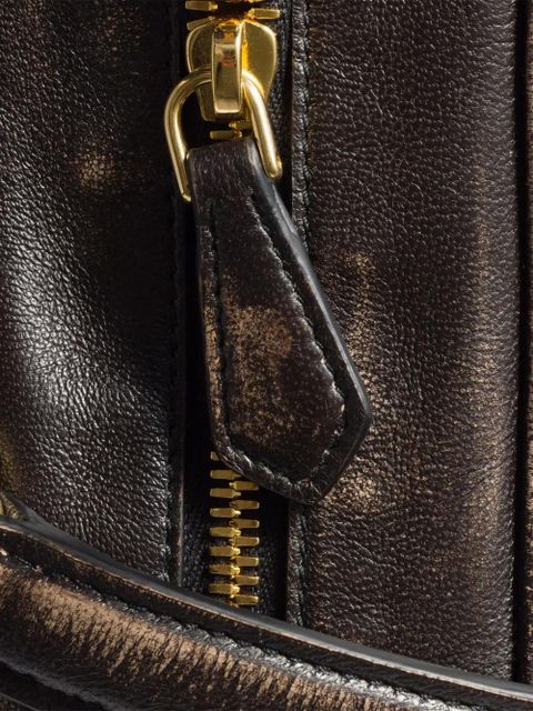 Miu Miu Pocket logo-embossed tote bag - Brown