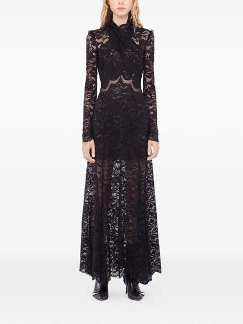 Rabanne long-sleeves lace maxi dress - Black - zdjęcie produktu nr 2