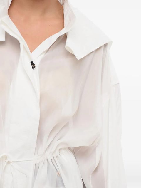 Ferragamo silk parka - White