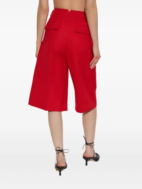 AMI Paris virgin wool shorts - Red