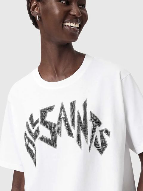 AllSaints t-shirt bawełniany damski kolor biały W145JD