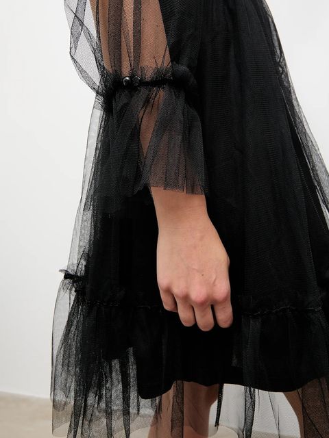 Answear.LAB sukienka kolor czarny mini rozkloszowana