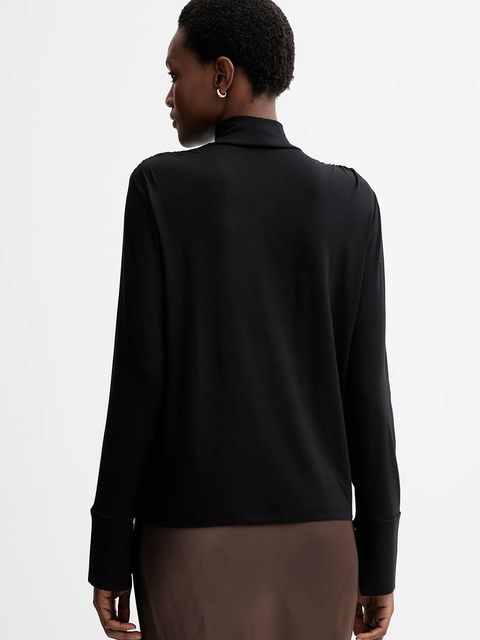 Marc O'Polo bluzka damska kolor czarny gładka 510214952225