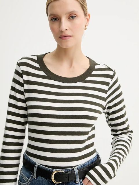 Marc O'Polo longsleeve bawełniany kolor zielony 5000007074 - zdjęcie produktu nr 2