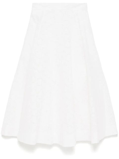 ZIMMERMANN crush embroidered midi skirt - White - zdjęcie produktu nr 1