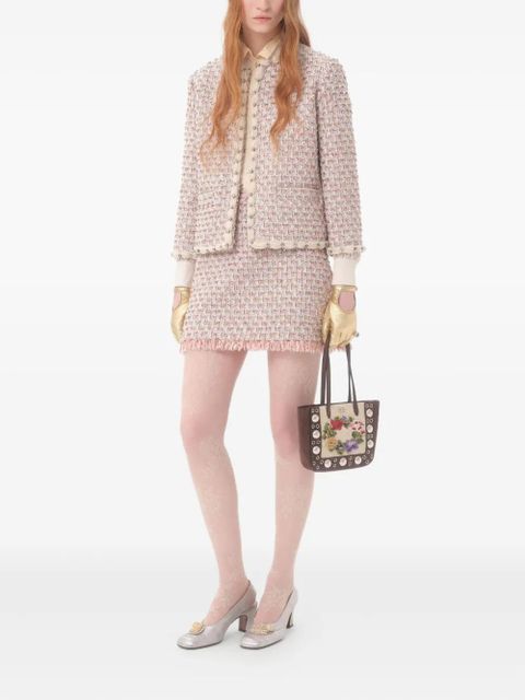 Valentino Garavani ribbon tweed mini skirt - Pink - zdjęcie produktu nr 2