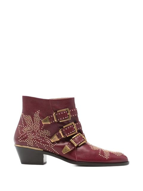 Chloé buckle-fastening embellished boots - Red - zdjęcie produktu nr 1