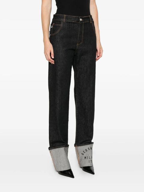 GCDS cuffed-hem jeans - Black