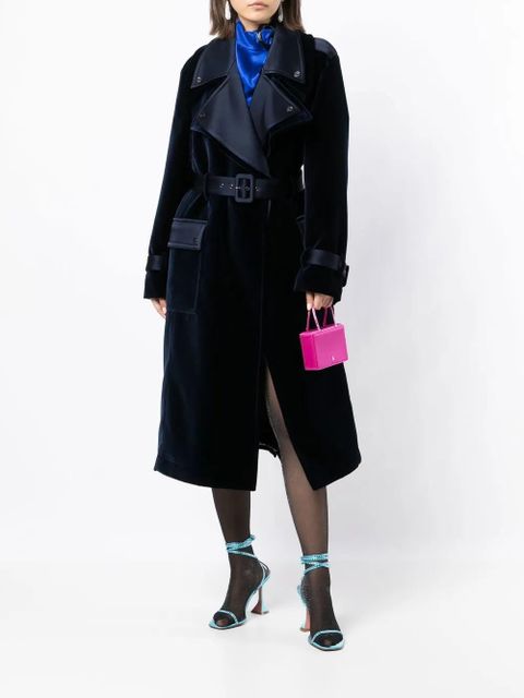 TOM FORD notched-lapels belted coat - Blue - zdjęcie produktu nr 2