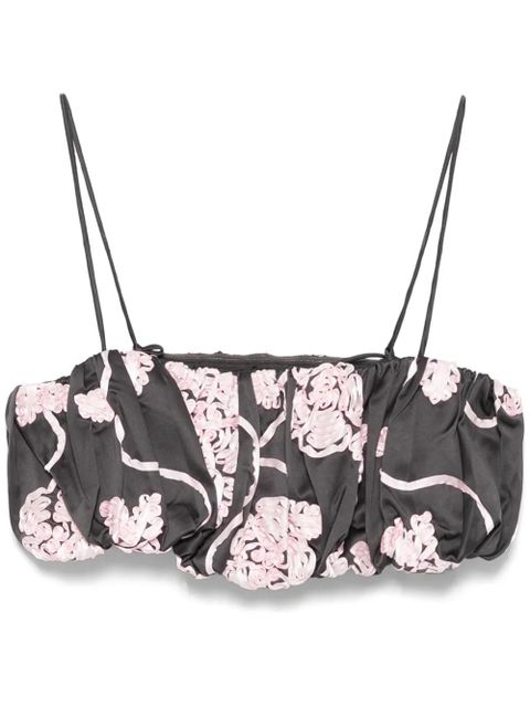 ROTATE BIRGER CHRISTENSEN balloon crop top - Grey - zdjęcie produktu nr 1