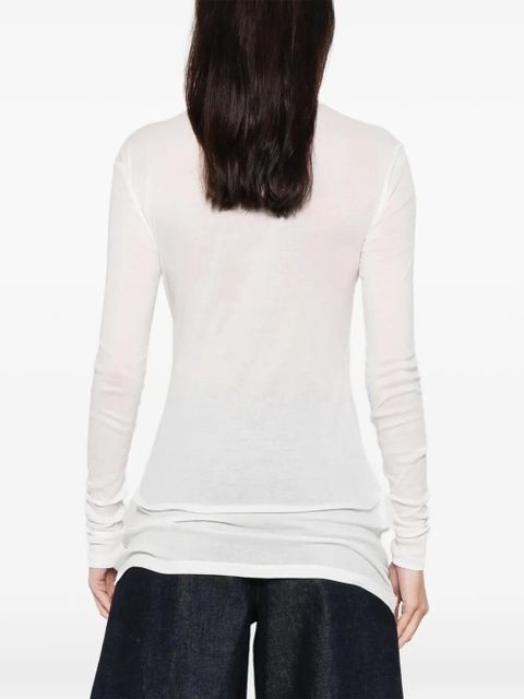 Miu Miu cotton label mini dress - White