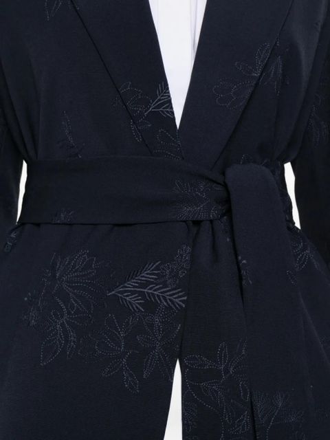 TWINSET floral tie-waist jacket - Blue