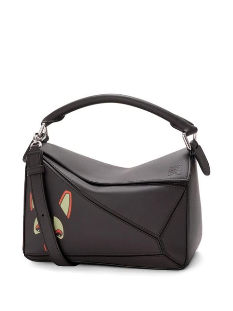 LOEWE small Puzzle Futurist Cat tote bag - Brown - zdjęcie produktu nr 2