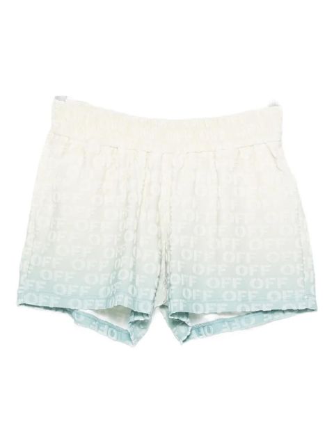Off-White logo-pattern shorts - Neutrals