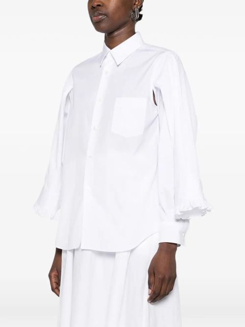 Comme Des Garçons ruffled cotton shirt - White