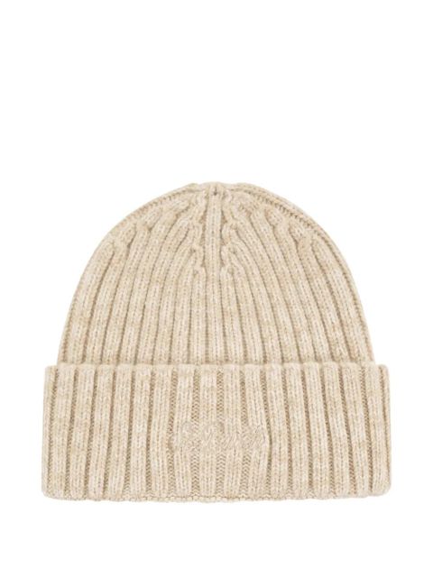 MC2 Saint Barth Wengen logo-embroidery beanie hat - Neutrals - zdjęcie produktu nr 1