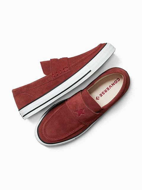 Converse mokasyny zamszowe Chuck Taylor All Star Loafer kolor czerwony A15597C