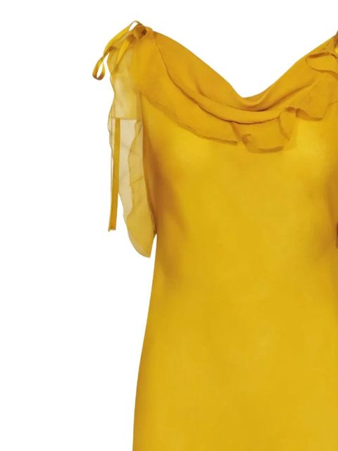 Saint Laurent ruffled maxi dress - Yellow - zdjęcie produktu nr 2