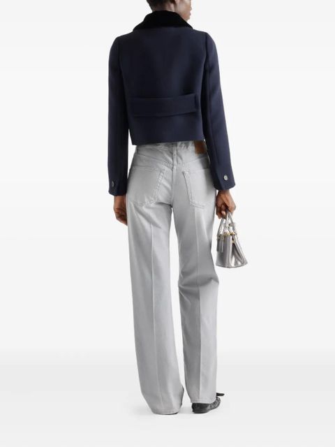 Prada velvet-collar jacket - Blue - zdjęcie produktu nr 2