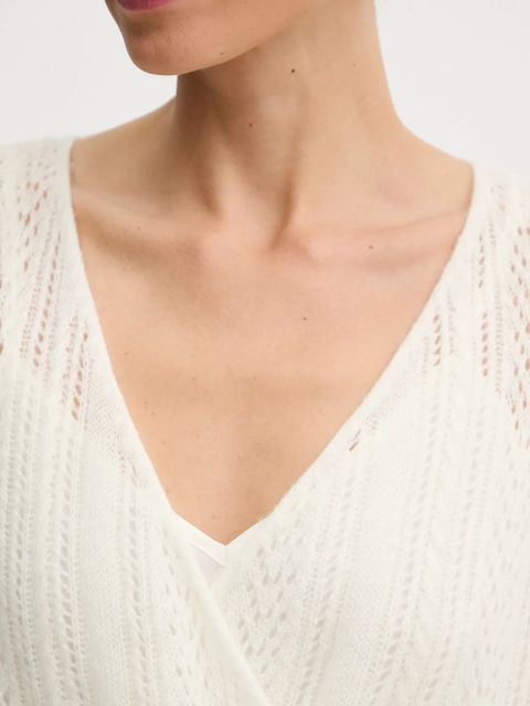 Guess sweter z dodatkiem wełny IZABELLA damski kolor beżowy lekki W5BR90 Z3HQ0