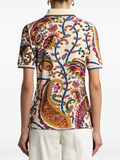 ETRO floral paisley polo top - Neutrals - zdjęcie produktu nr 2