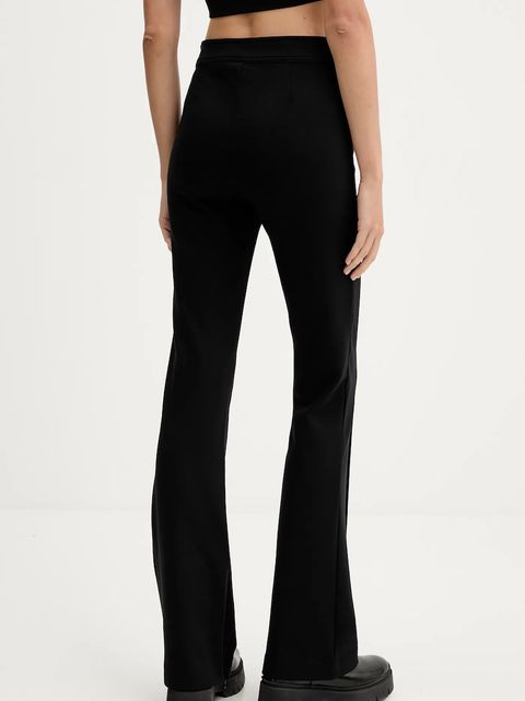 HUGO spodnie damskie kolor czarny proste high waist 50542730