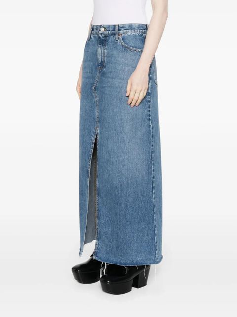 Gucci Horsebit-detail denim maxi skirt - Blue