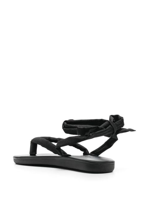 Ancient Greek Sandals puffy lace-up sandals - Black