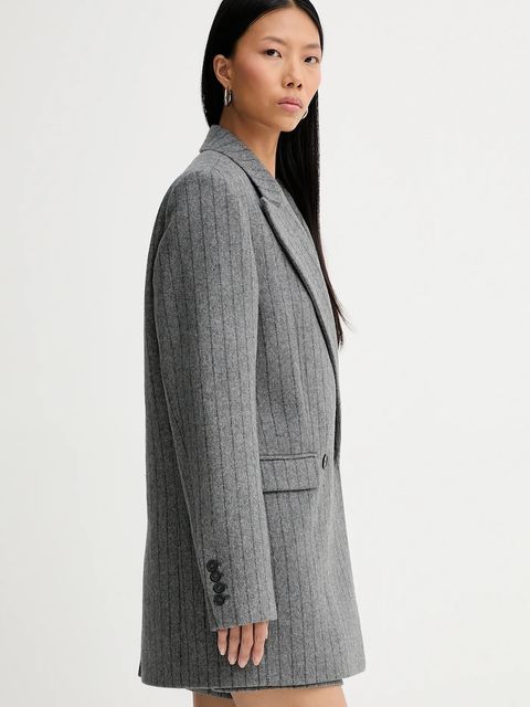 IRO płaszcz z dodatkiem wełny WM07NIMI kolor szary NIMI - zdjęcie produktu nr 2