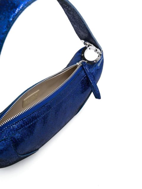 BY FAR mini Amira disco-dot bag - Blue