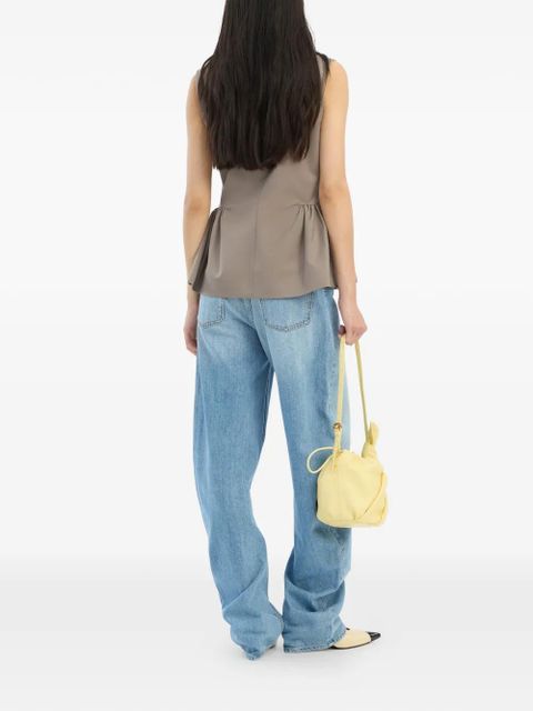 ROTATE BIRGER CHRISTENSEN buttoned peplum gilet - Brown