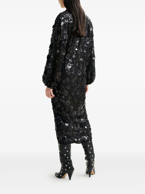 Essentiel Antwerp Ishine sequin-embroidered midi dress - Black - zdjęcie produktu nr 2