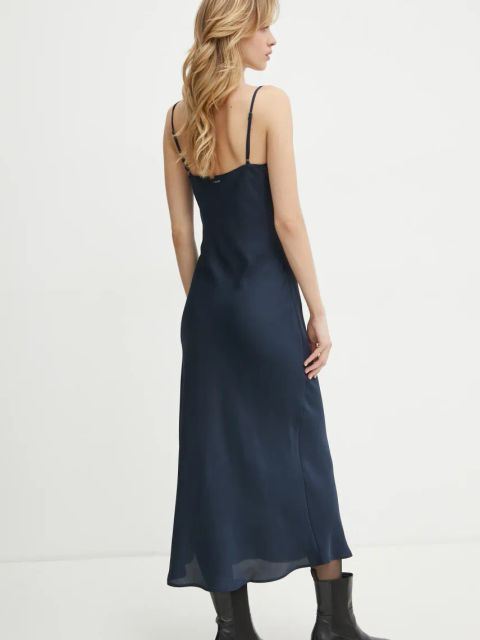 Guess sukienka kolor granatowy maxi prosta