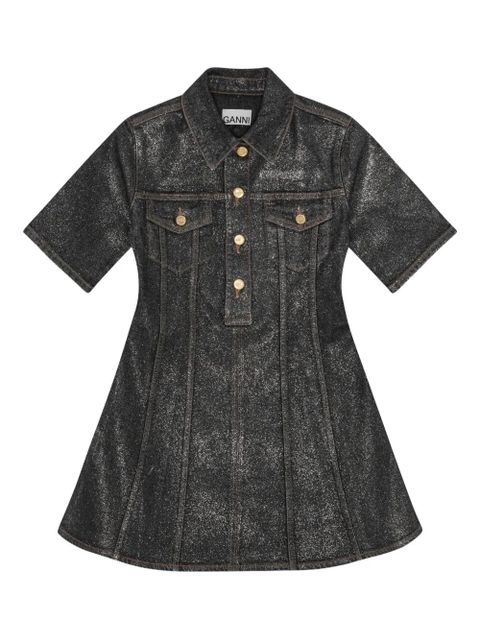 GANNI denim mini dress - Black - zdjęcie produktu nr 1