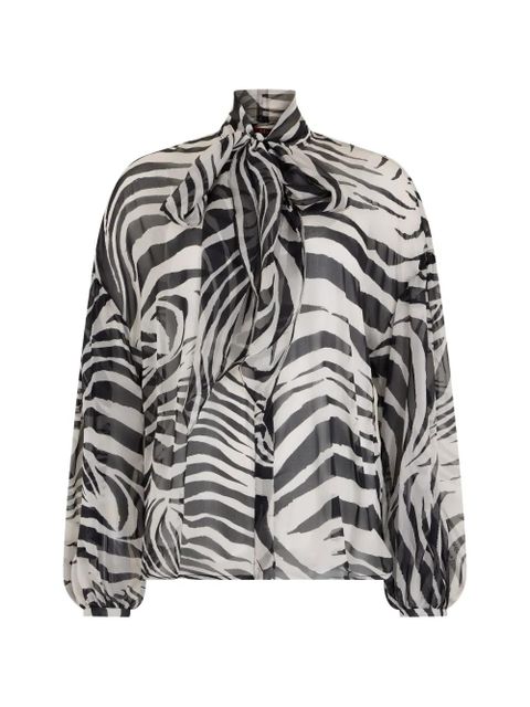 Max Mara zebra-print blouse - Black - zdjęcie produktu nr 1