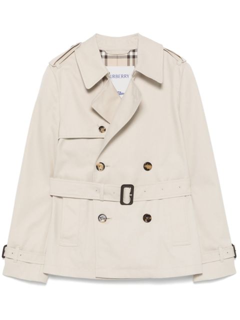 Burberry double-breasted trench jacket - Neutrals - zdjęcie produktu nr 1