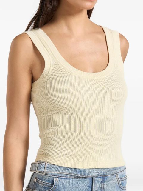 Manière De Voir Liane ribbed scoop-neck tank top - Neutrals