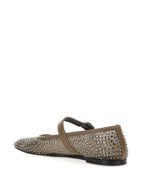 Le Monde Beryl embellished mary jane ballet flats - Grey