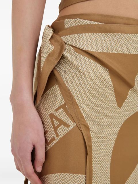 Ferragamo printed wrap beach cover-up - Neutrals - zdjęcie produktu nr 2