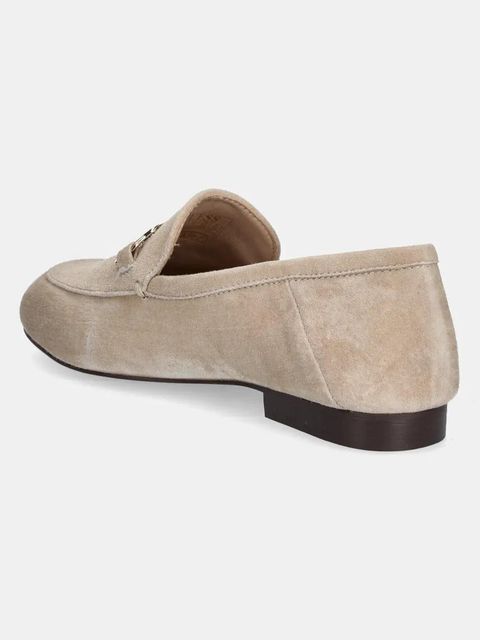 Guess mokasyny zamszowe MARTYNAS damskie kolor beżowy na płaskim obcasie FLPMAR SUE14 - zdjęcie produktu nr 2