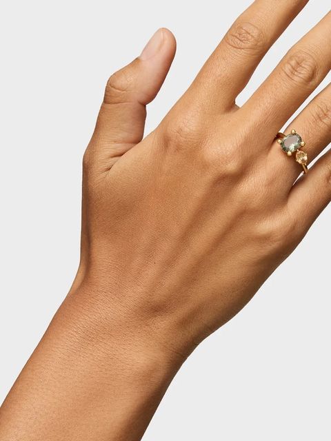 Tous pierścionek ze srebra pokrytego złotem 12 Color Lab 1004251412