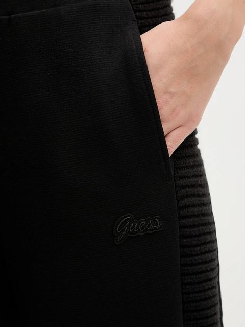 Guess spodnie dresowe DORA damskie kolor czarny gładkie V5BB11 K1981