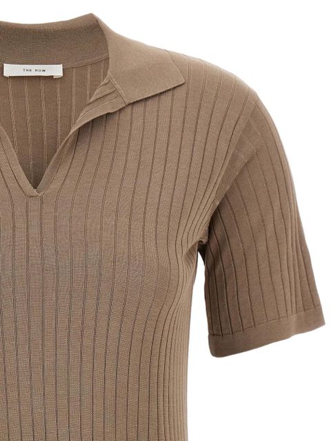 The Row ribbed short-sleeve t-shirt - Neutrals